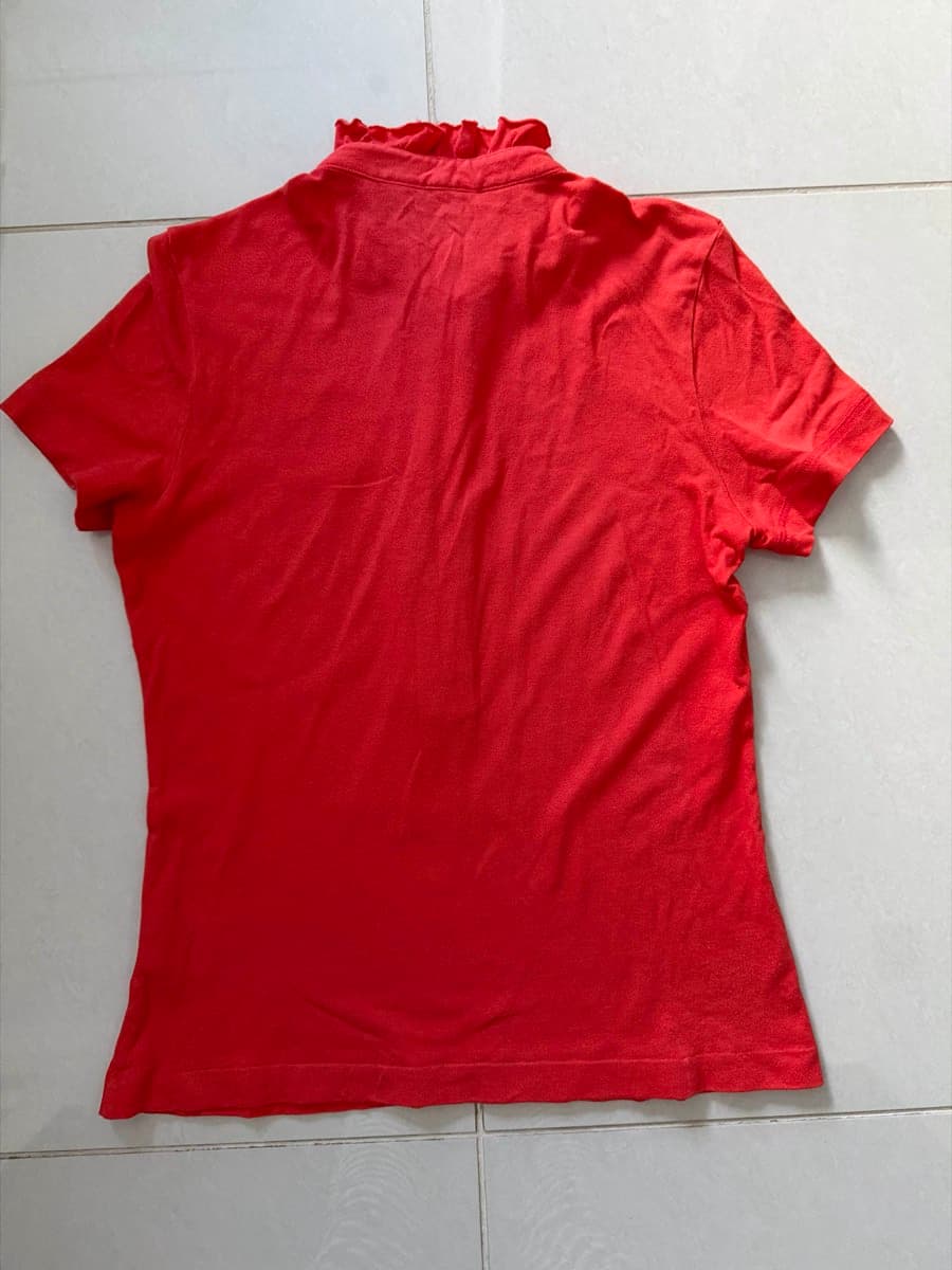 Tory Burch Ruffled Polo Top thumbnail 4
