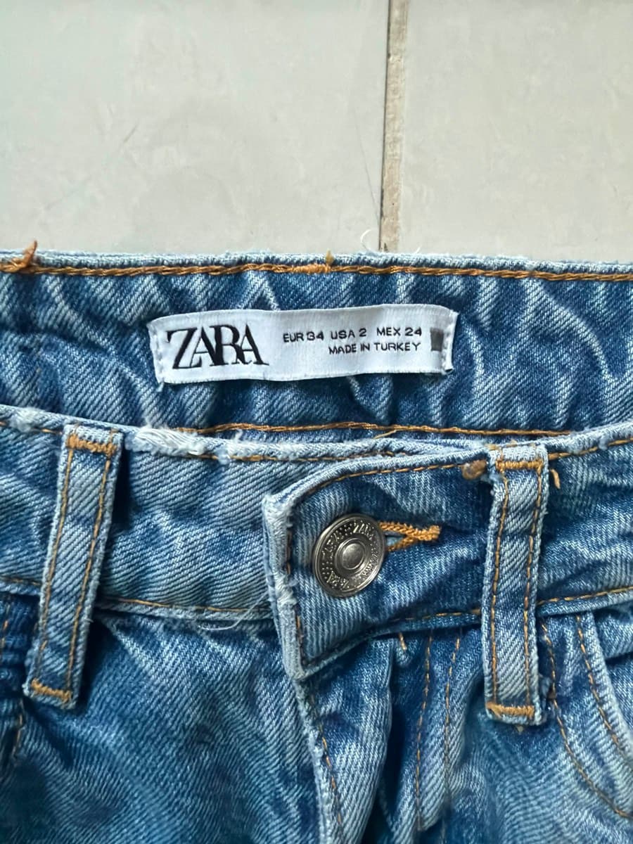 Zara Pearl Embellished Jeans thumbnail 3