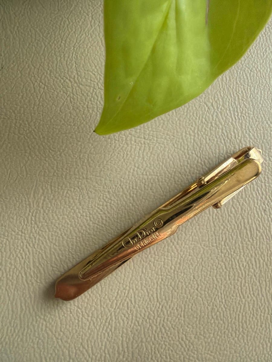 Christian Dior Gold Tie Clip thumbnail 2
