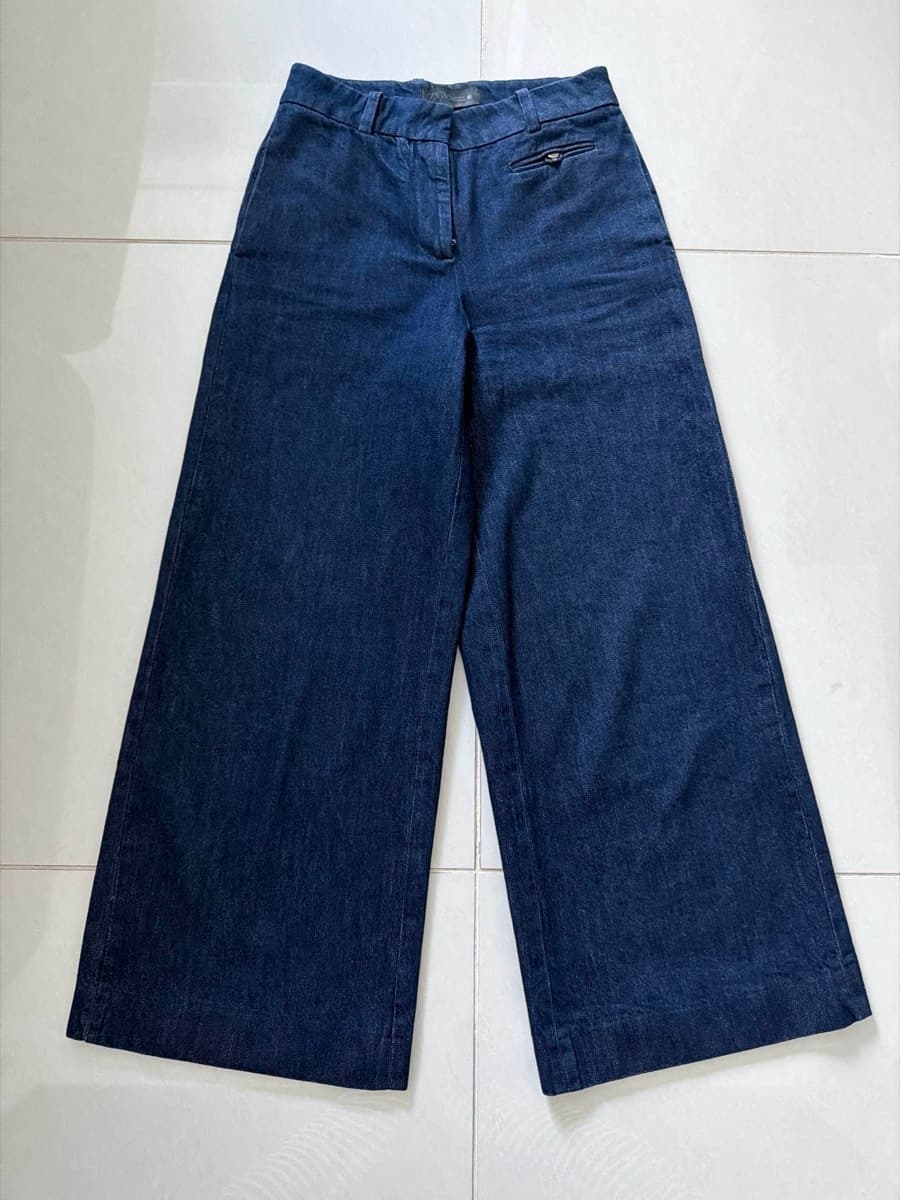 Dark Wash Wide-Leg Jeans