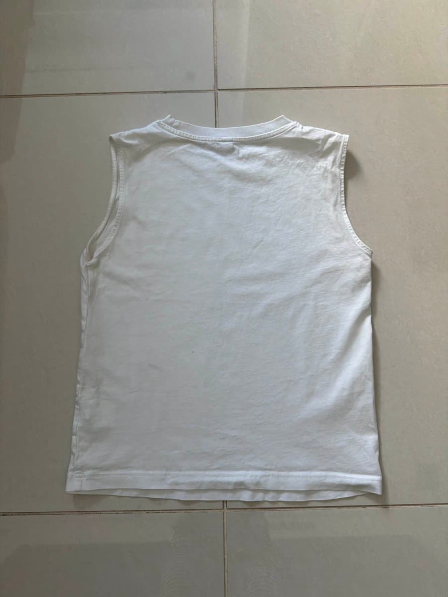 White Sleeveless Cotton Top thumbnail 3