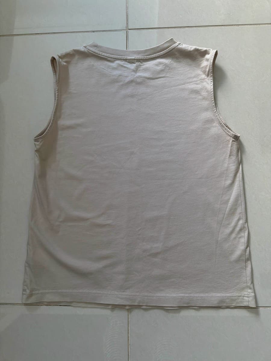Plain Beige Sleeveless Top thumbnail 3