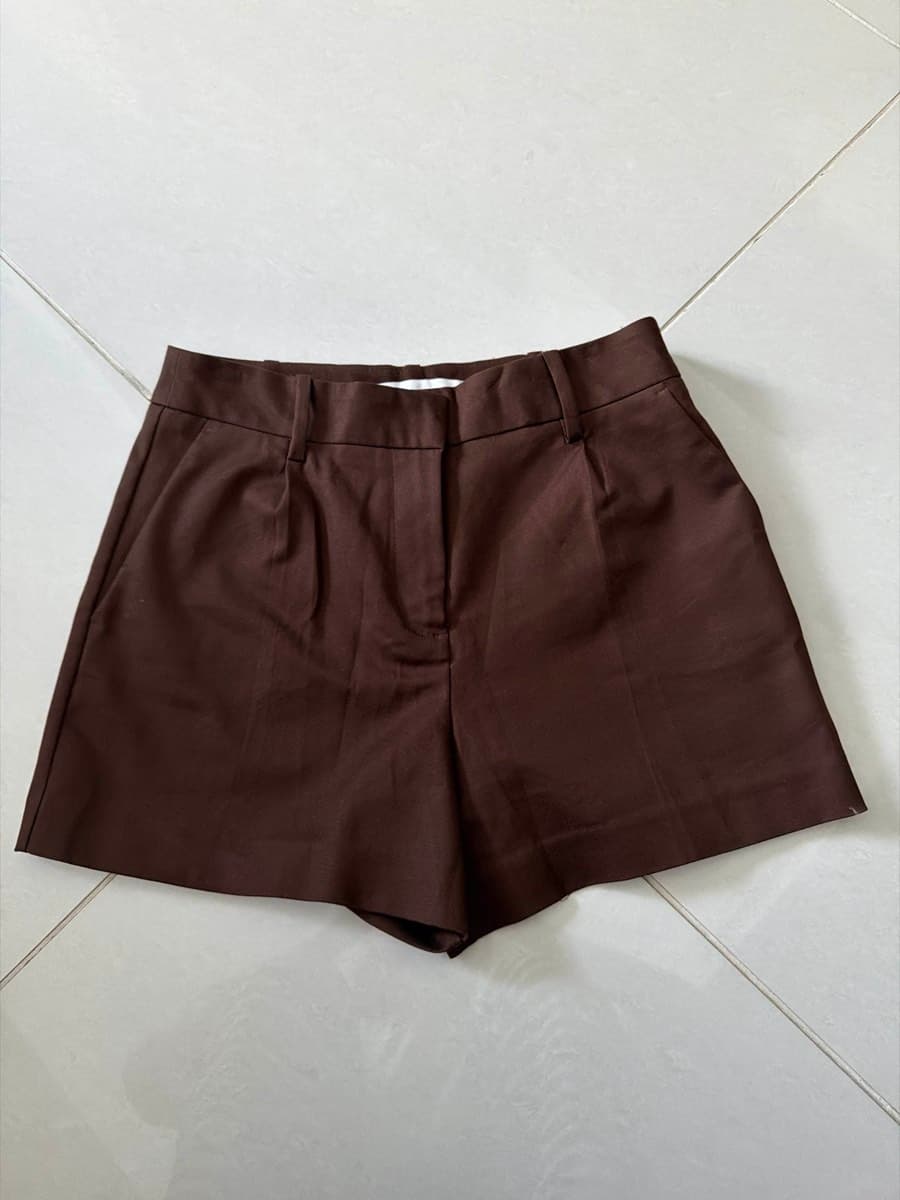 Brown Tailored Shorts
