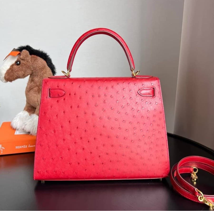 Hermès Kelly Ostrich Bag thumbnail 2