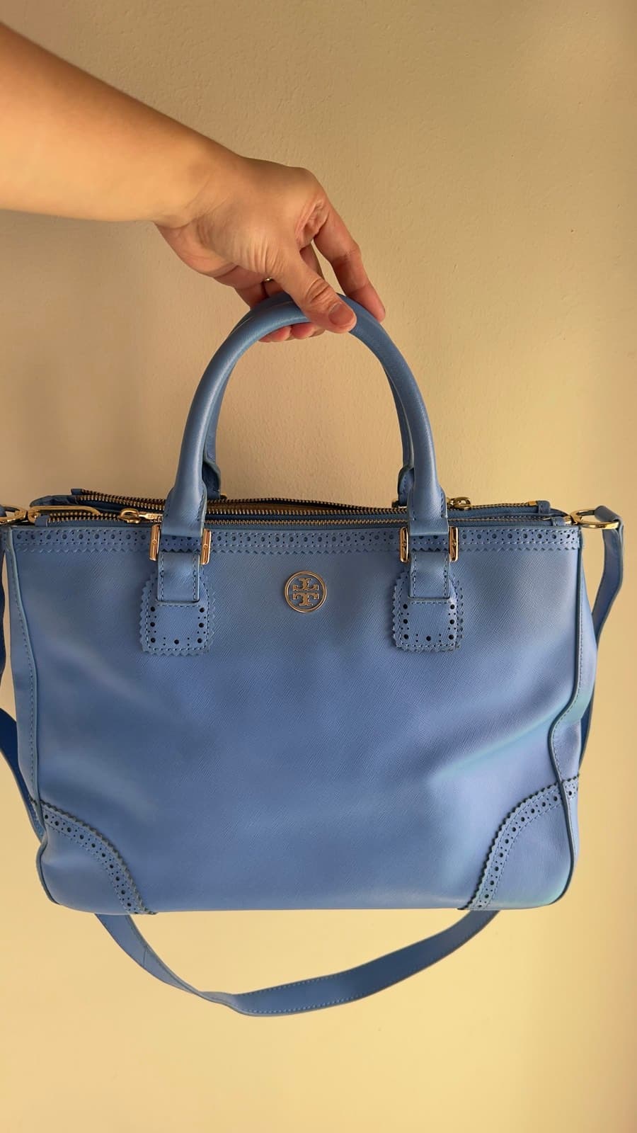 Tory Burch Perforated Leather Satchel