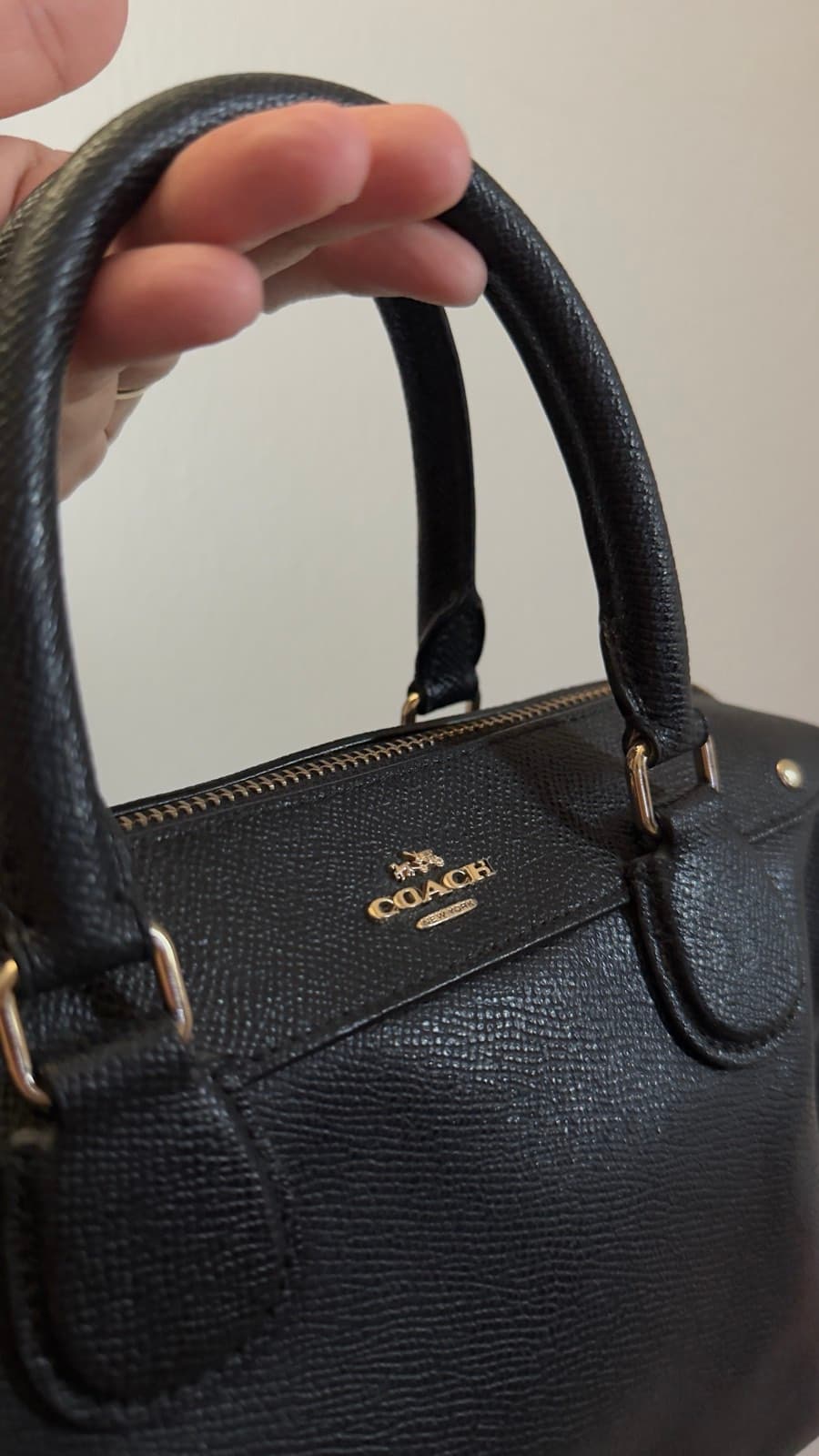 Coach Black Leather Satchel thumbnail 6