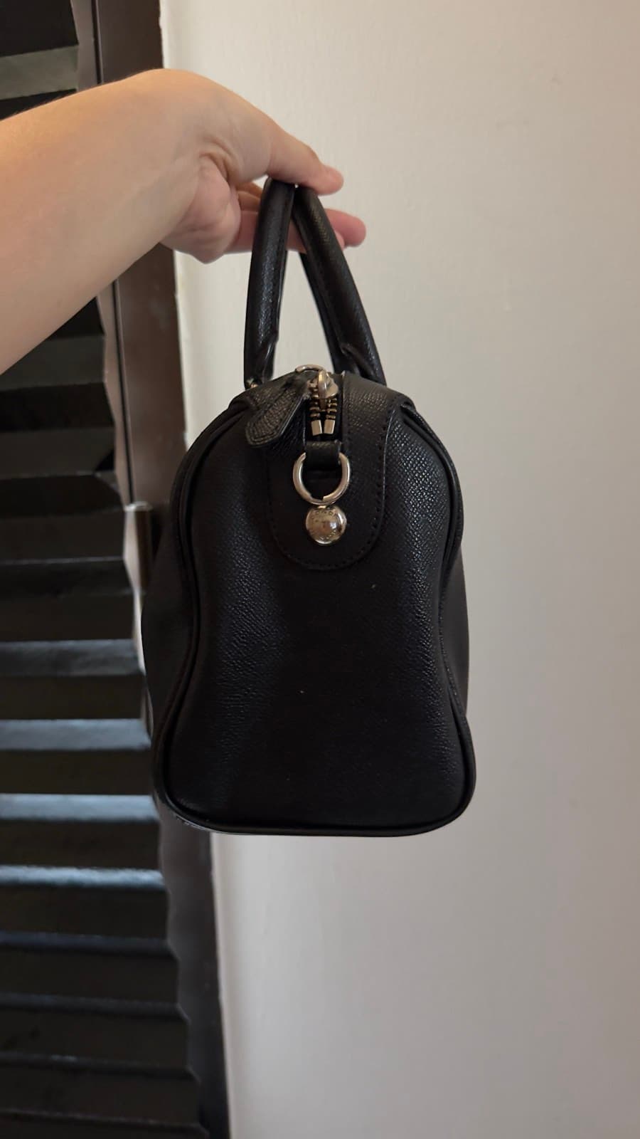 Coach Black Leather Satchel thumbnail 5