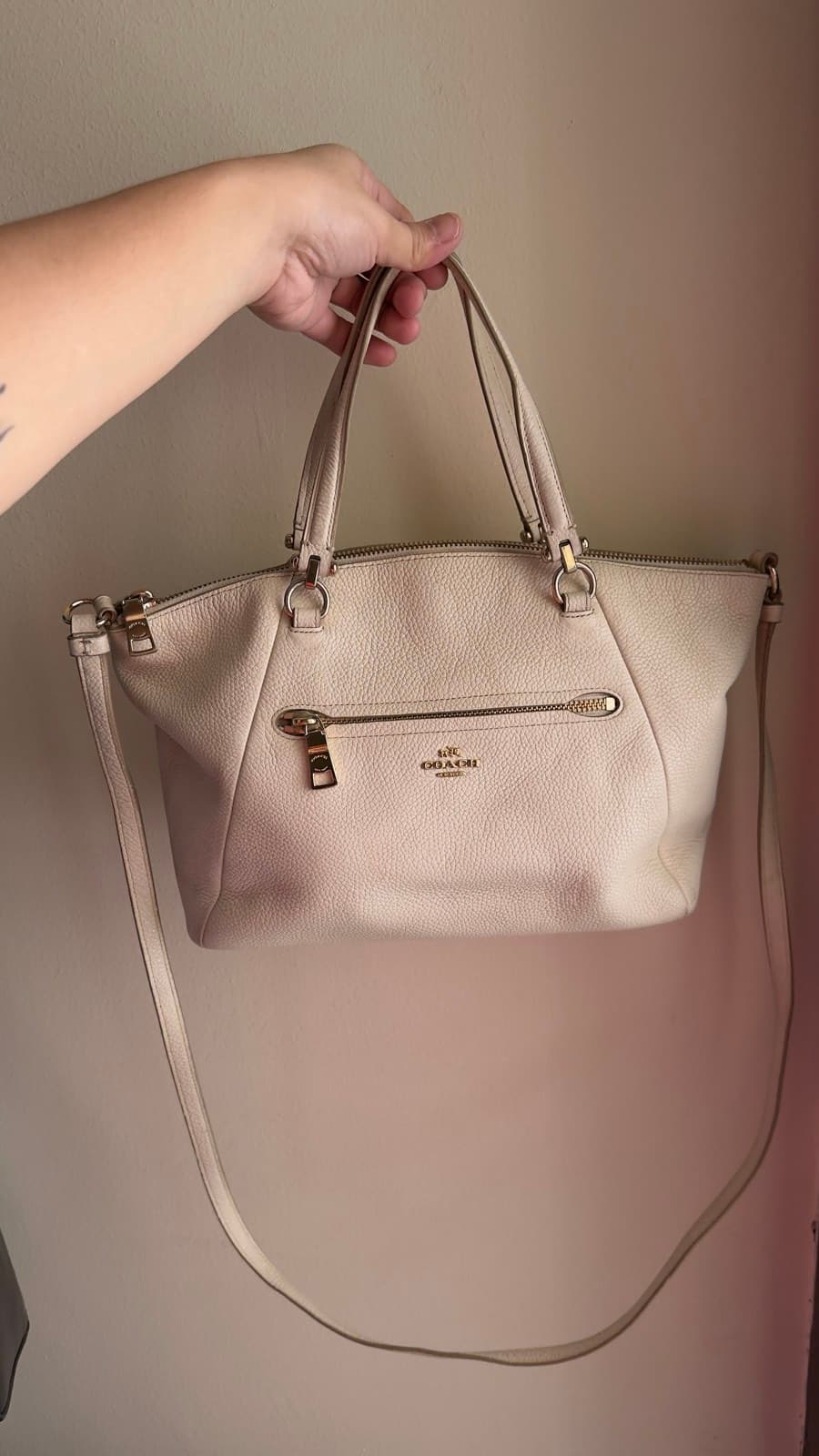 Coach Pebbled Leather Satchel