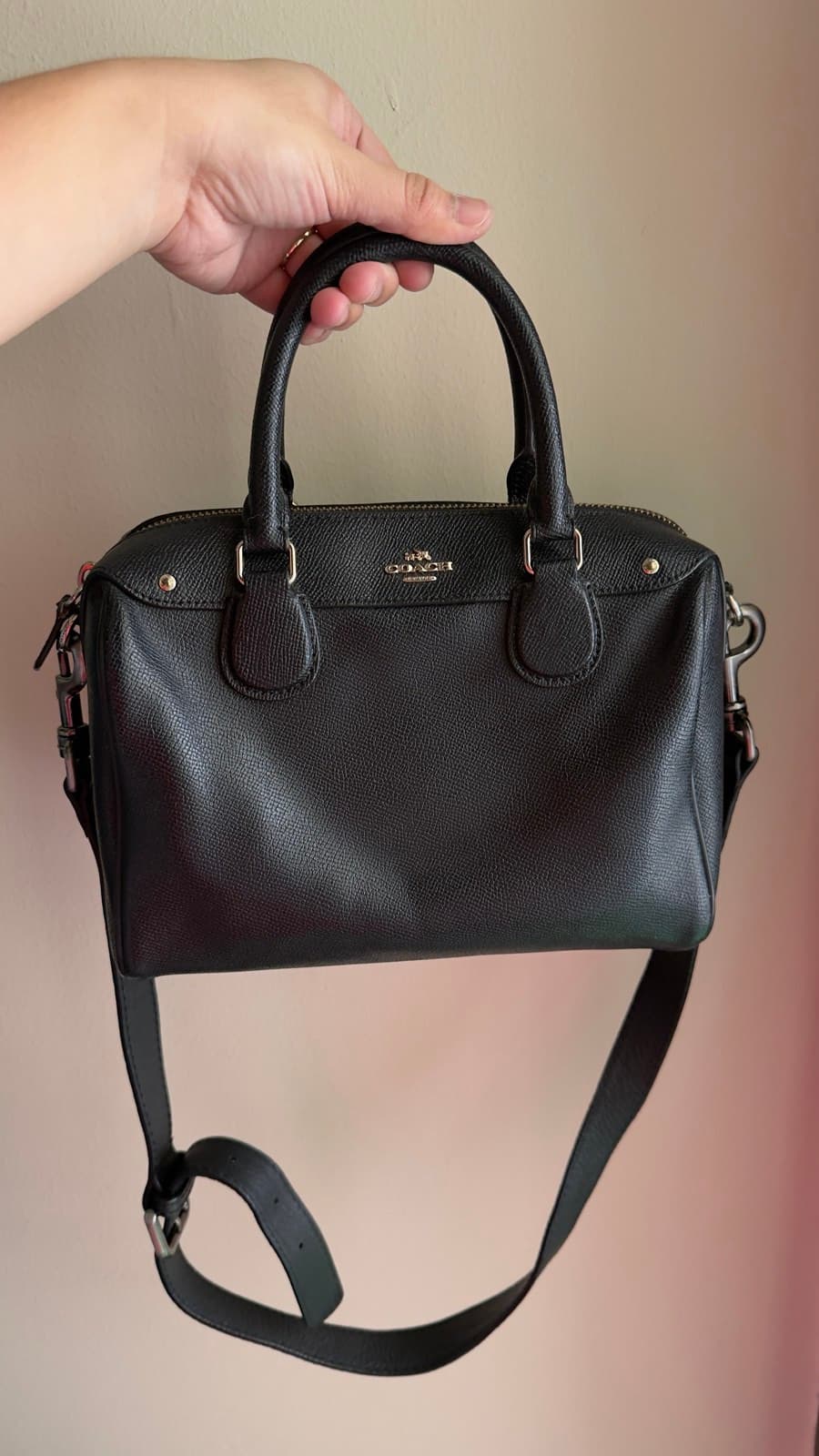 Coach Black Leather Satchel