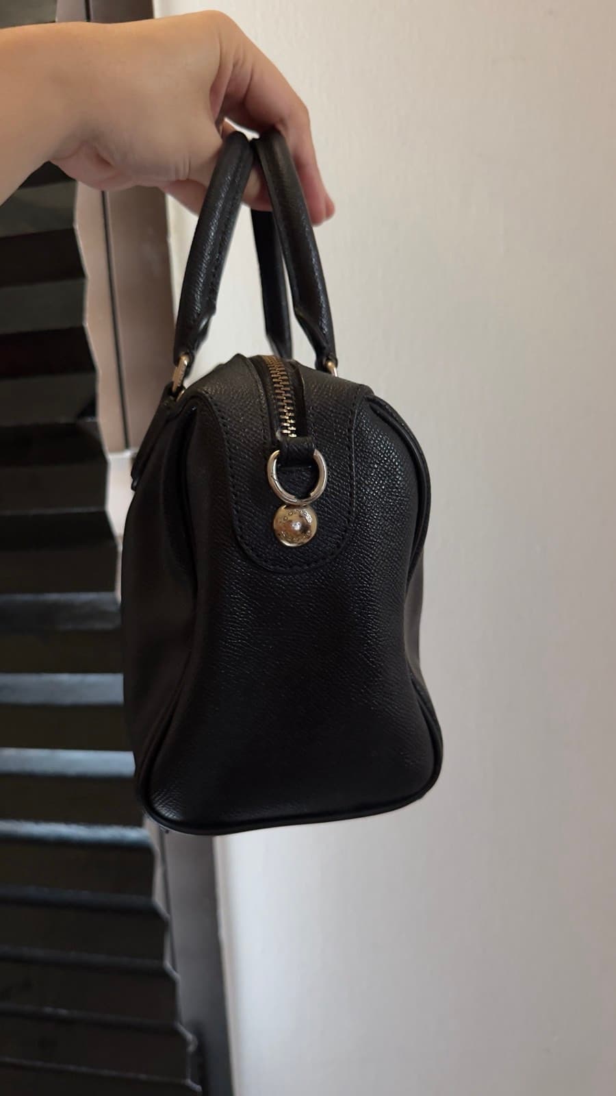 Coach Black Leather Satchel thumbnail 4