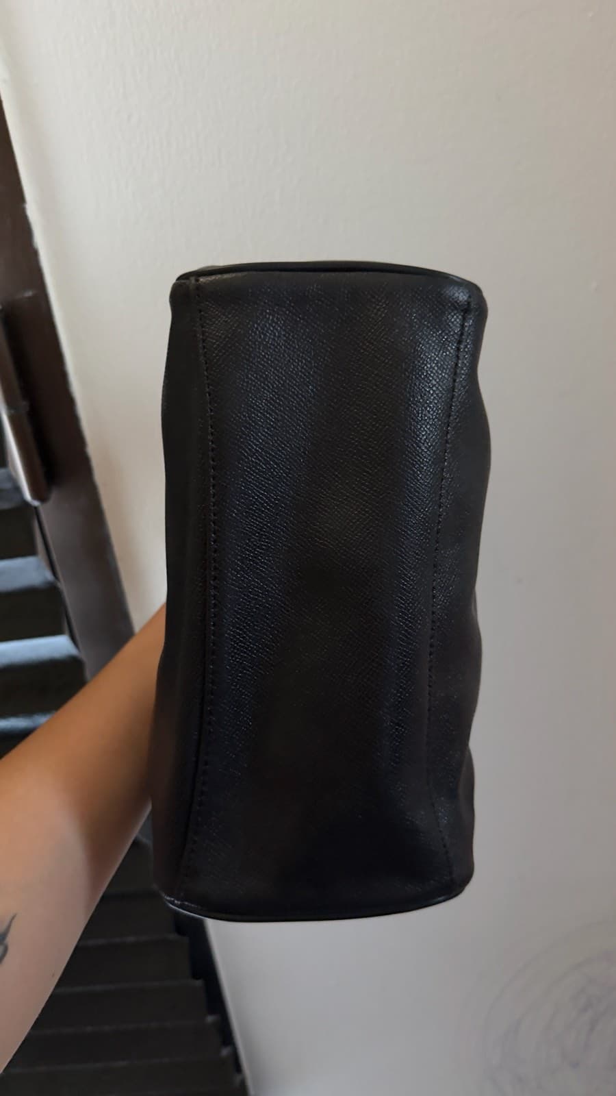 Coach Black Leather Satchel thumbnail 7