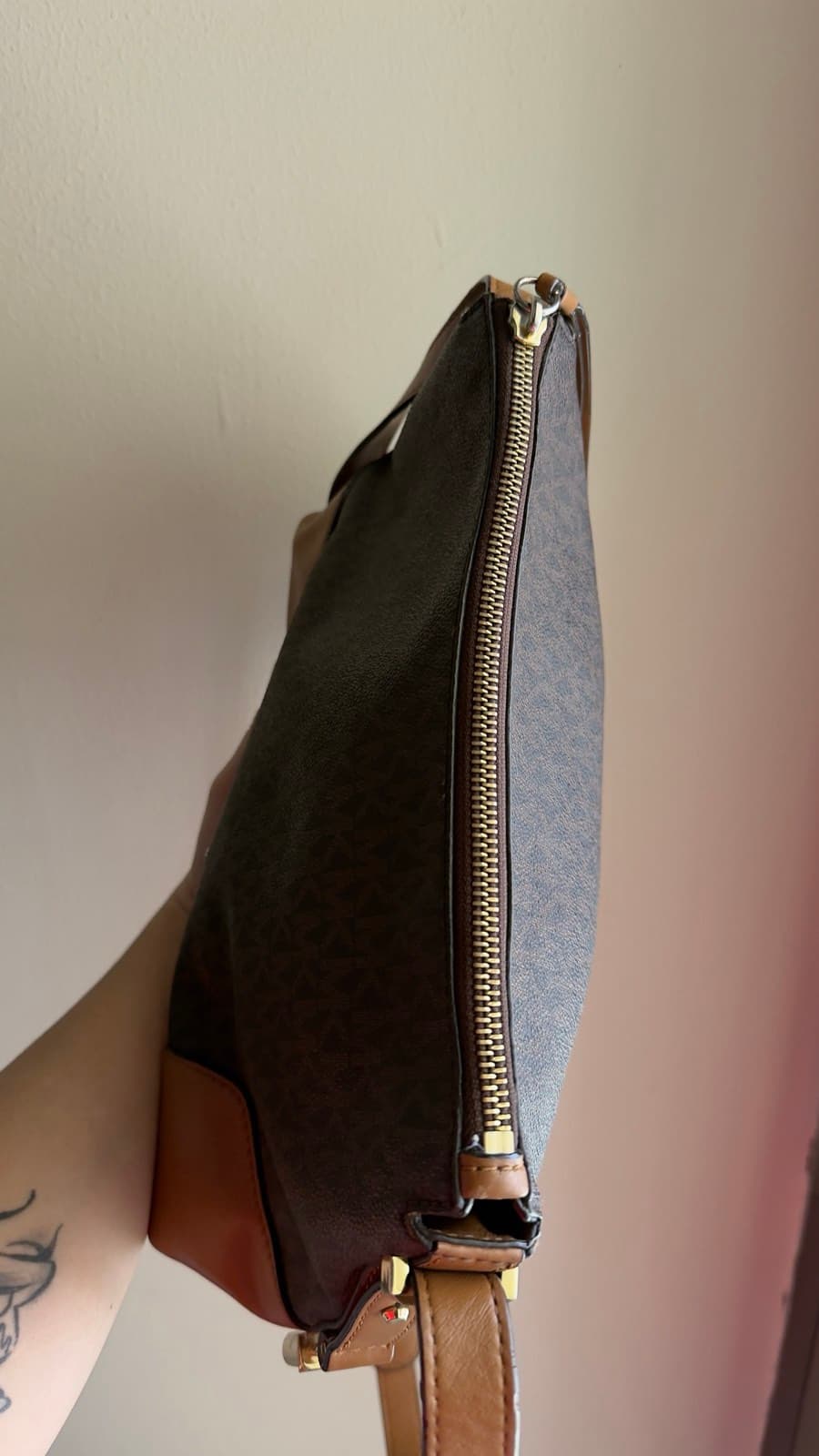 Michael Kors Monogram Shoulder Bag thumbnail 3