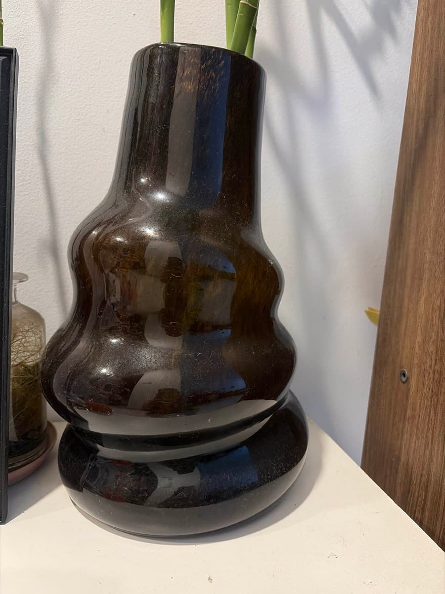 Dark Wood Decorative Vase
