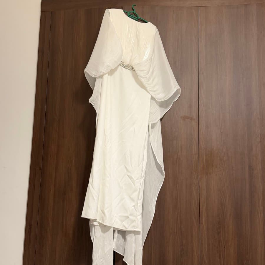 White Embellished Kaftan Dress thumbnail 2