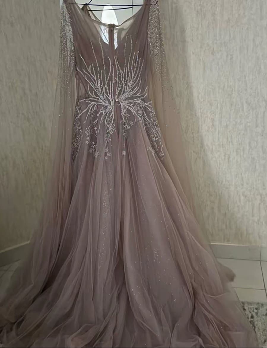 Embellished Tulle Gown