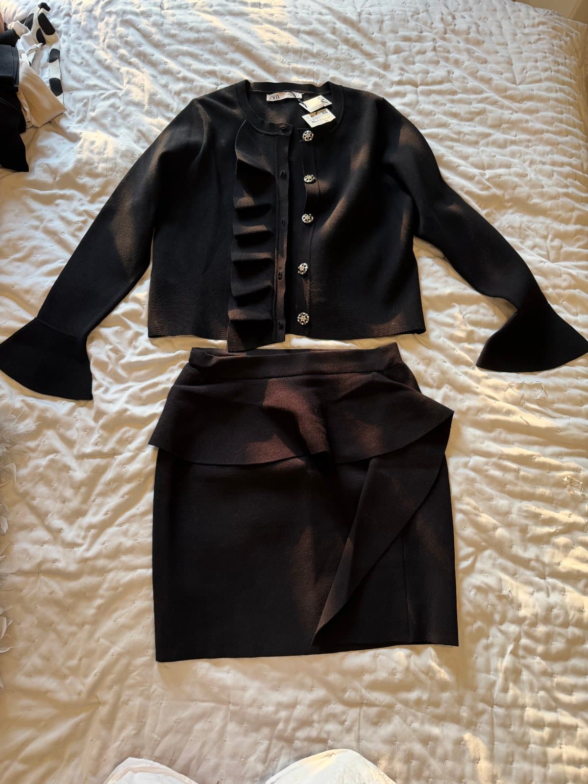 ZARA two-piece black set Womens thumbnail 4