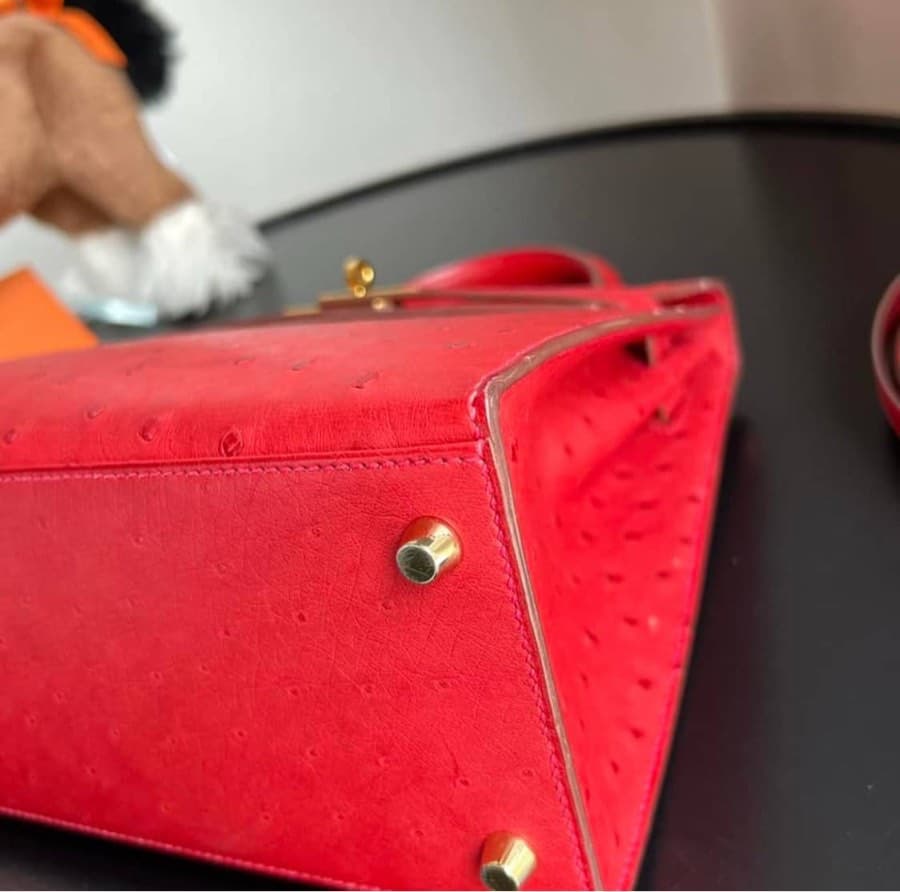 Hermès Kelly Ostrich Bag thumbnail 7