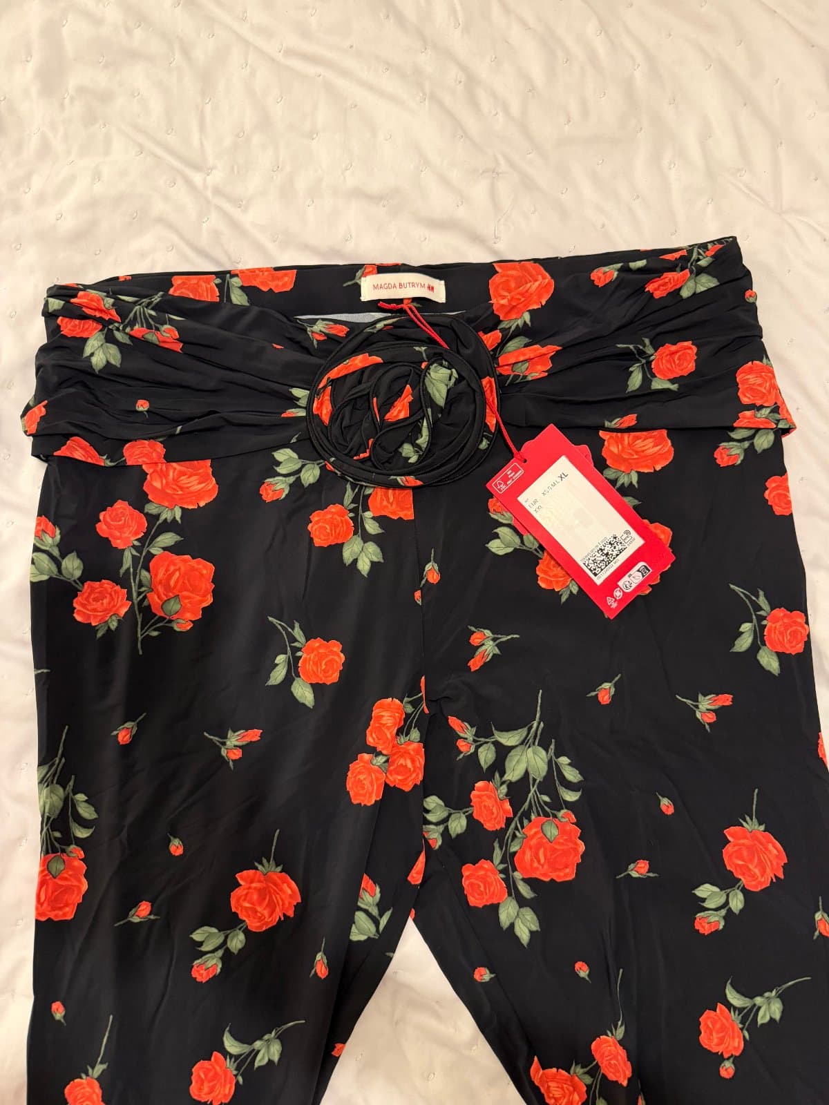 H&M x Magda Butrym Limited Edition Rose Appliqué Trousers 🌹🖤 thumbnail 2