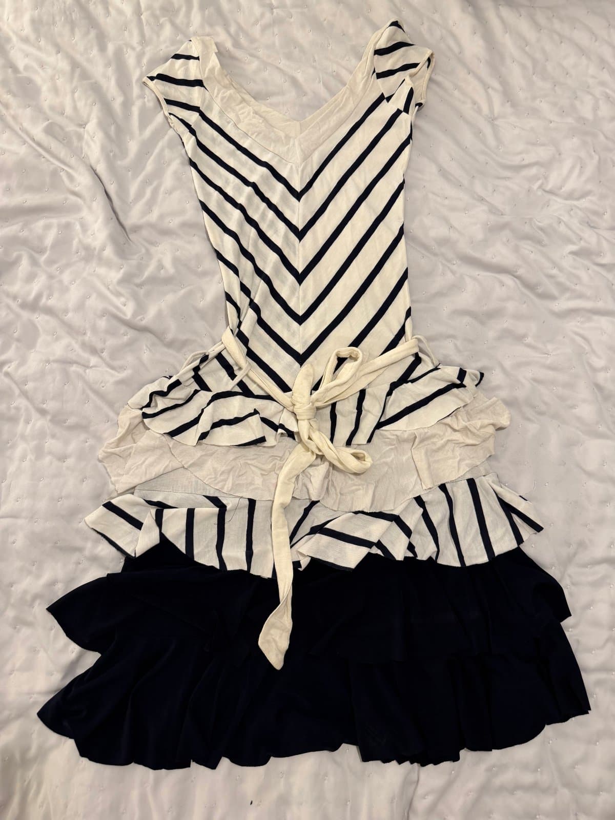Vintage Rinascimento Teddy Line X-Generation Striped Ruffle Dress thumbnail 3