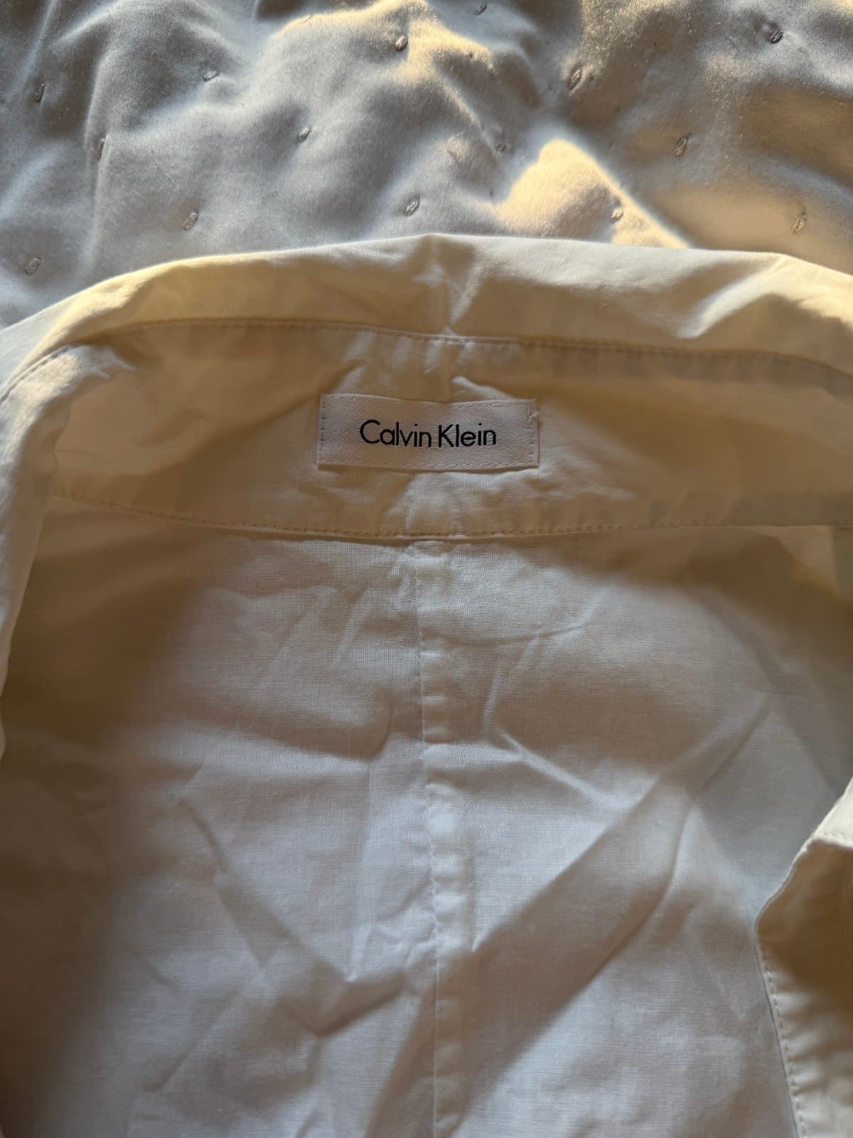 Calvin Klein White Belted Shirt Midi Dress thumbnail 2