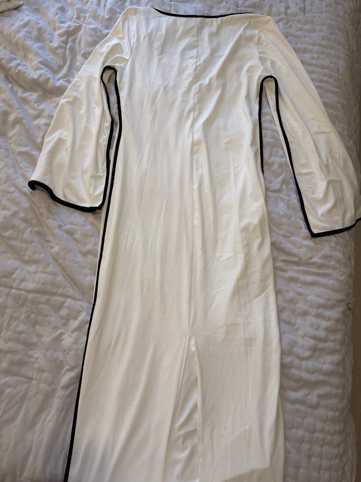 SHEIN White & Black Contrast Trim Maxi Dress – Size L (UK 12–14) thumbnail 2