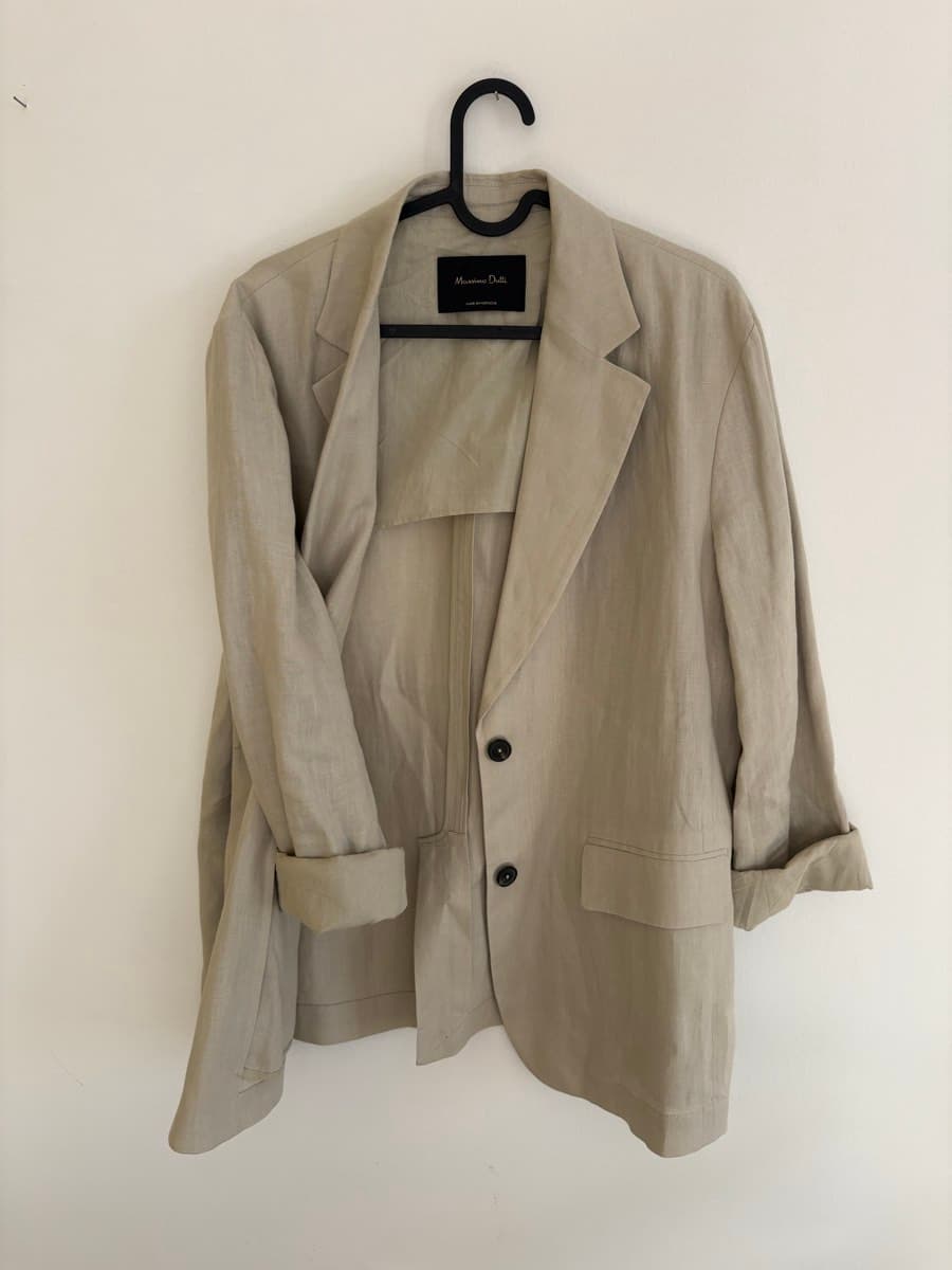 Massimo Dutti Linen Blazer thumbnail 4