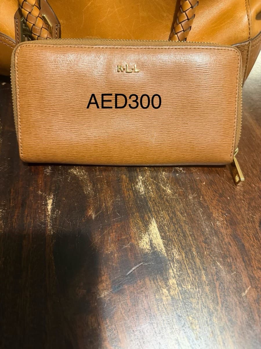 RLL Tan Leather Wallet
