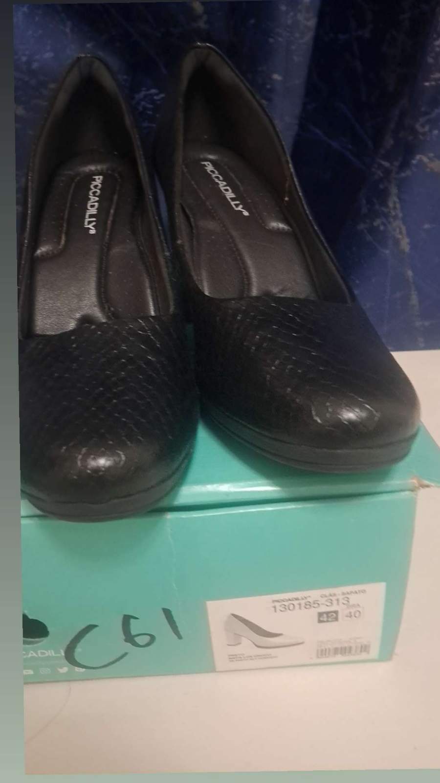 Piccadilly Black Comfort Flats thumbnail 2