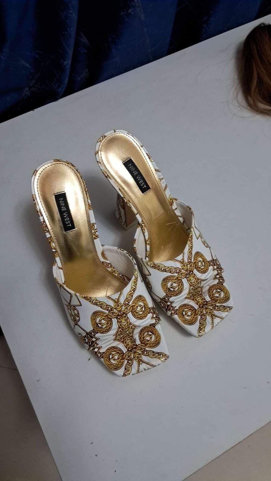 Nine West Chain Print Mules