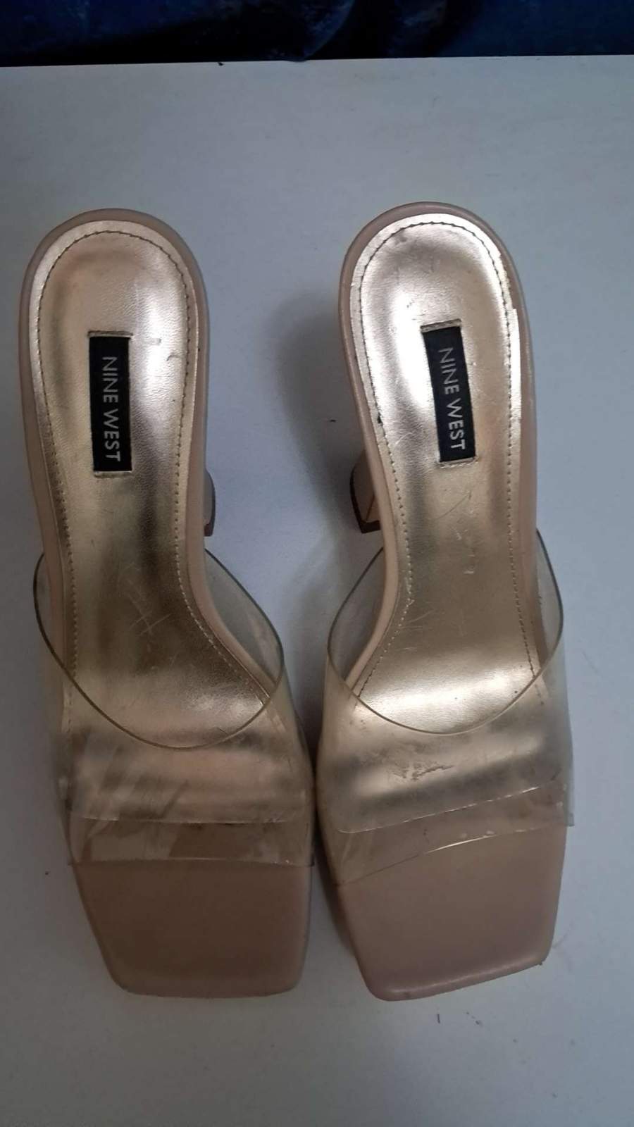 Nine West Clear Strap Mules