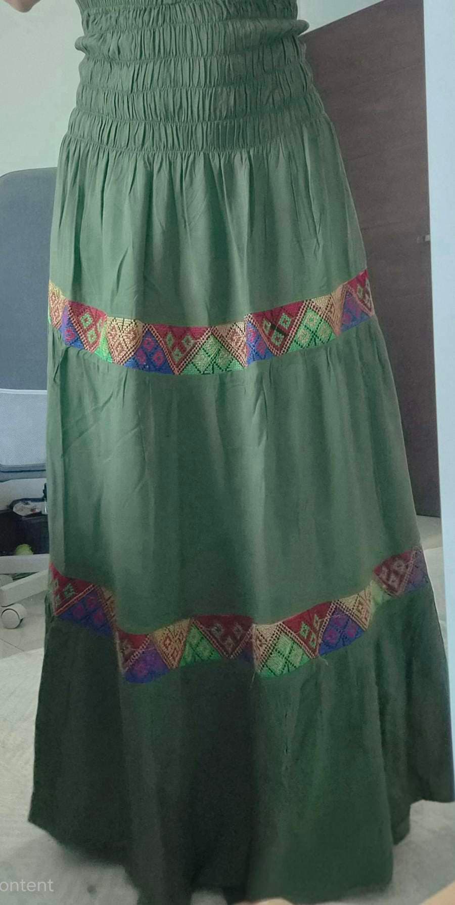 Green Embroidered Dress/skirt - image 1