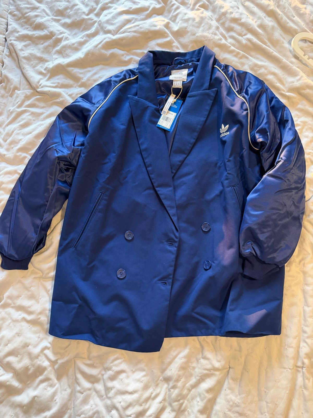 Limited Edition Adidas Originals Blue Varsity Blazer Jacket – New With Tags thumbnail 3