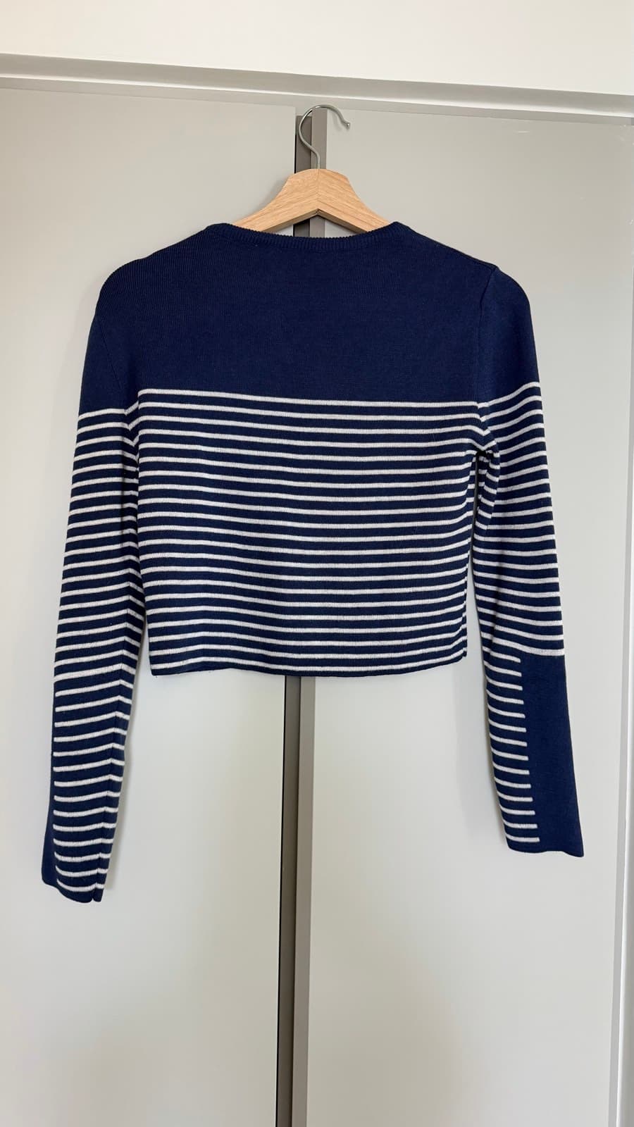 Navy Striped Knit Sweater thumbnail 2