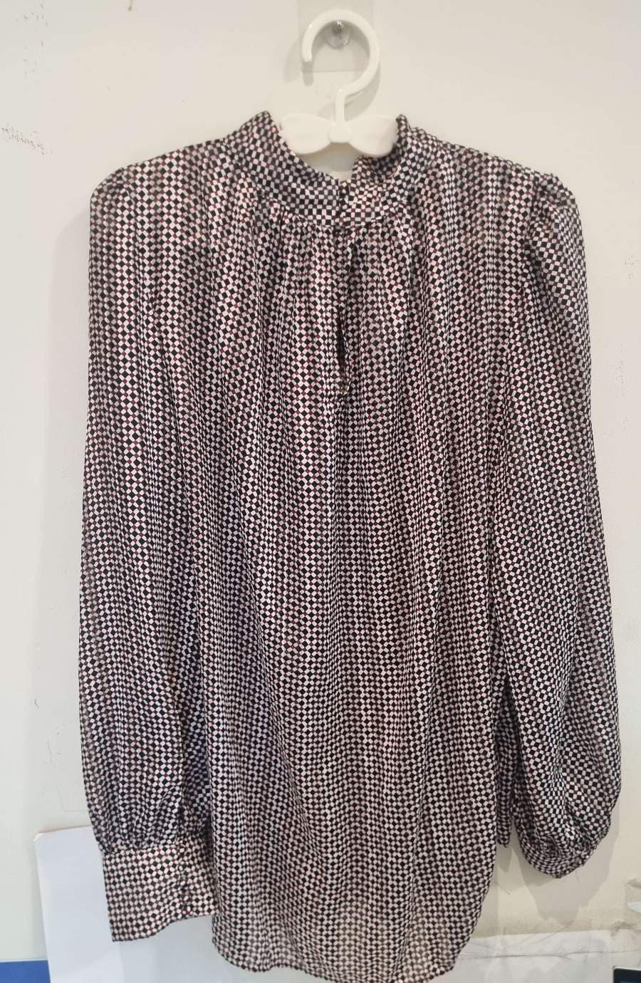 H&M Patterned High-Neck Blouse thumbnail 4