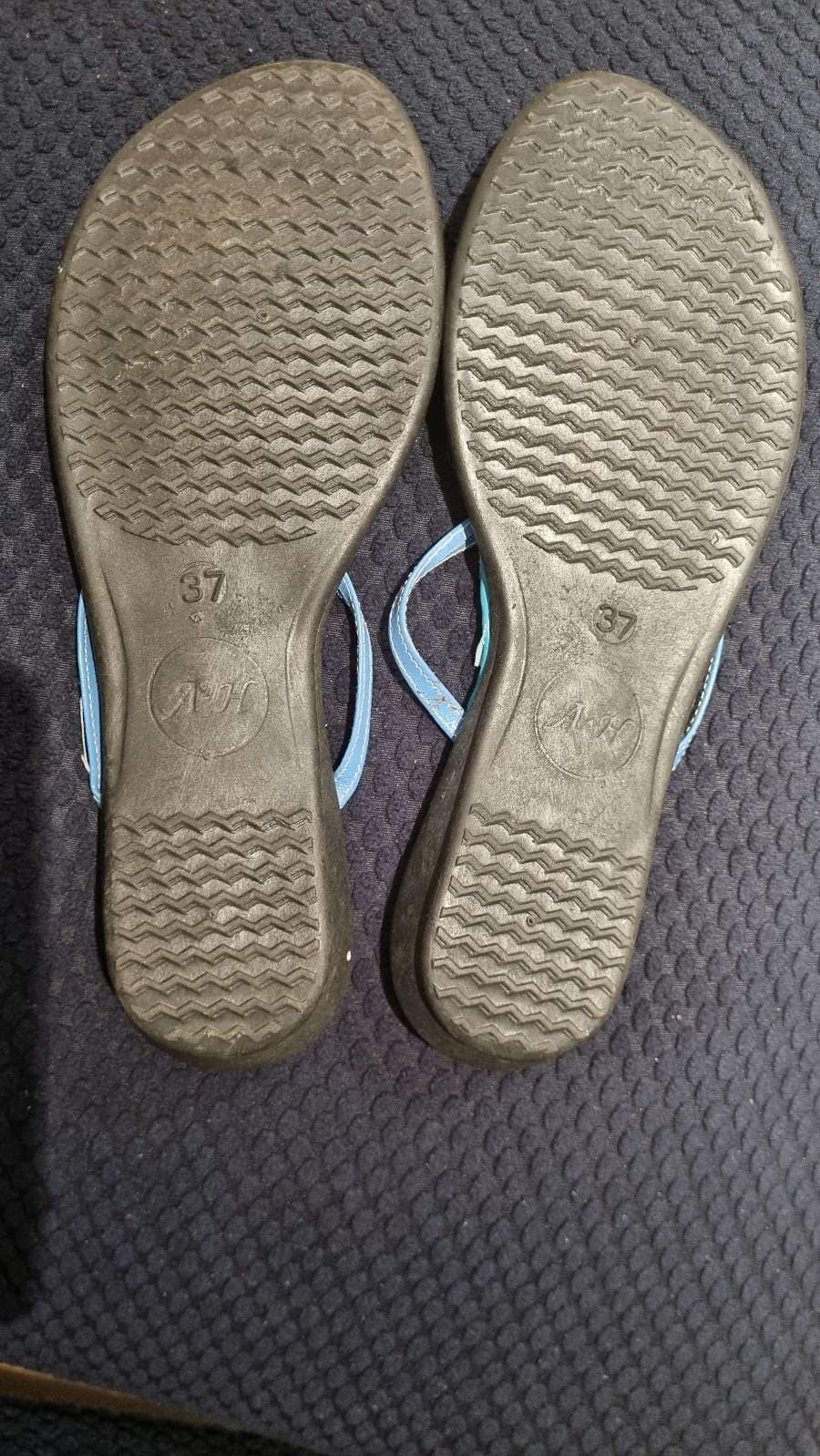 Womens Handmade Beaded Sandals – Size EU 37 – Blue thumbnail 4