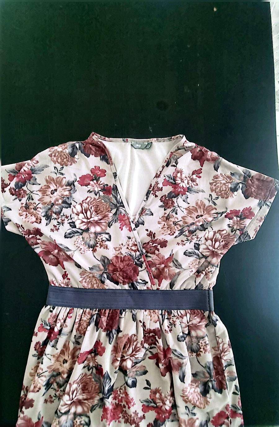 Floral Short-Sleeve Womens Dress, Size Medium (light purple) thumbnail 9