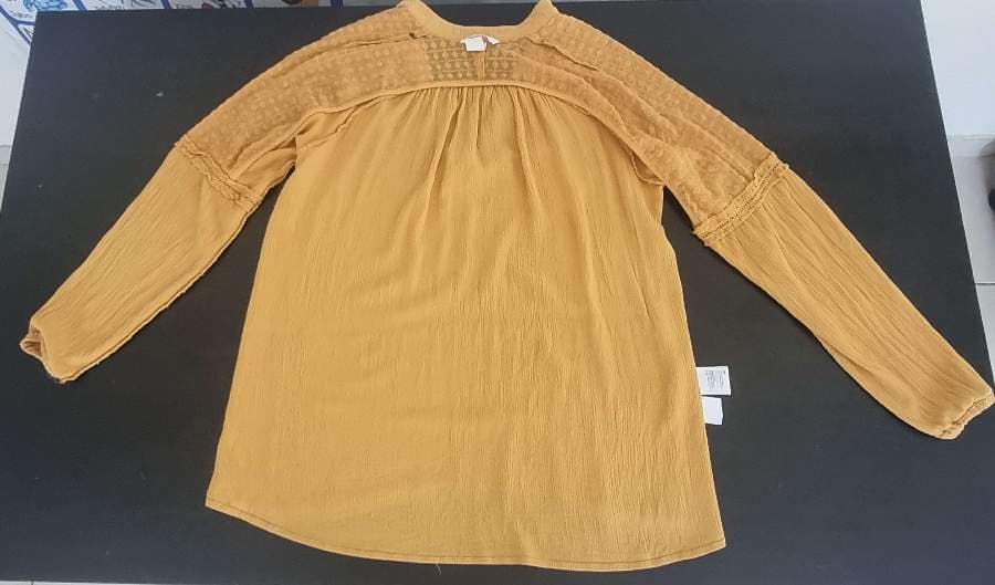 Max - Mustard Long-Sleeve Blouse