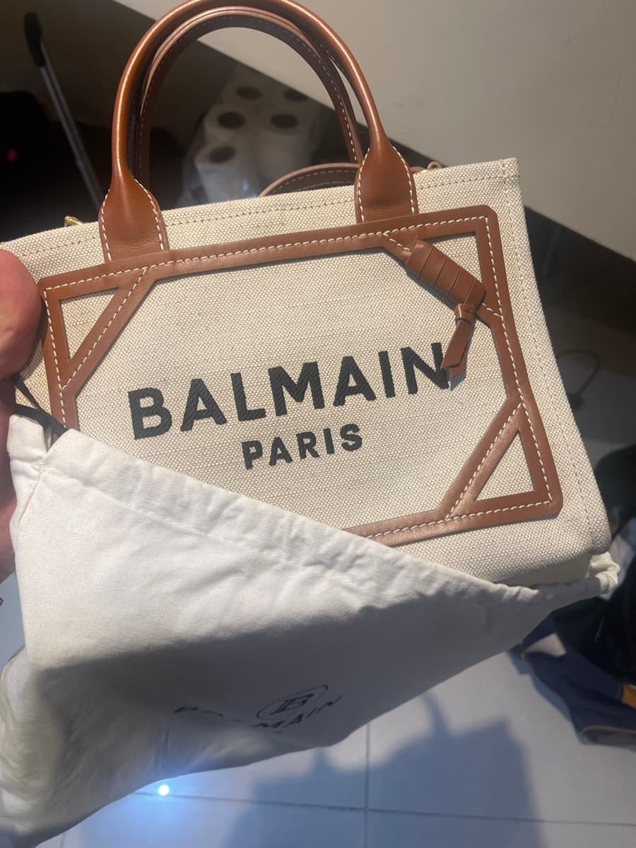 Balmain Canvas B-Army Tote
