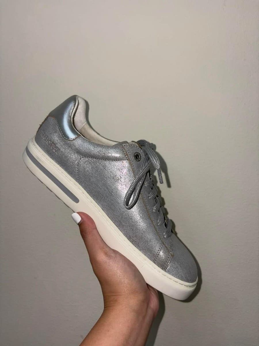 Birkenstock Silver Leather Sneakers thumbnail 2