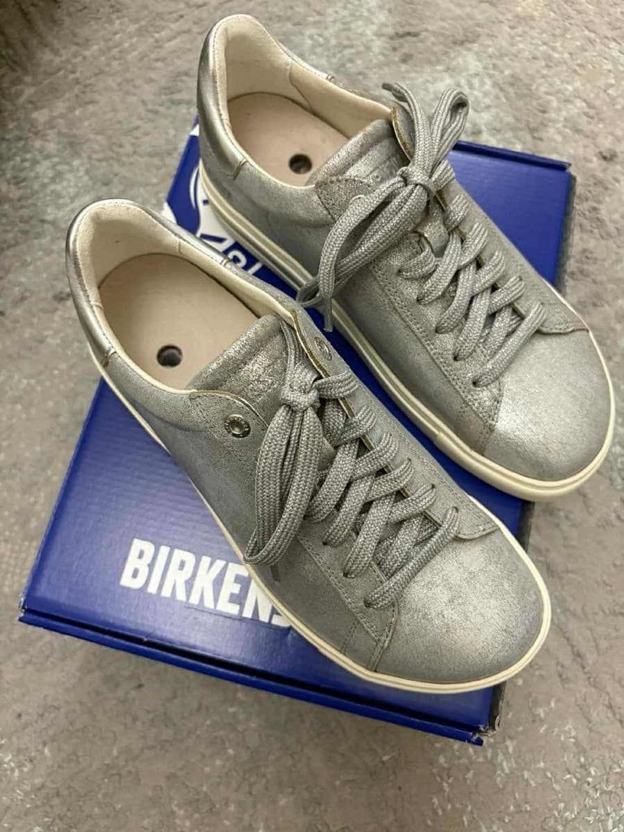Birkenstock Silver Leather Sneakers thumbnail 6