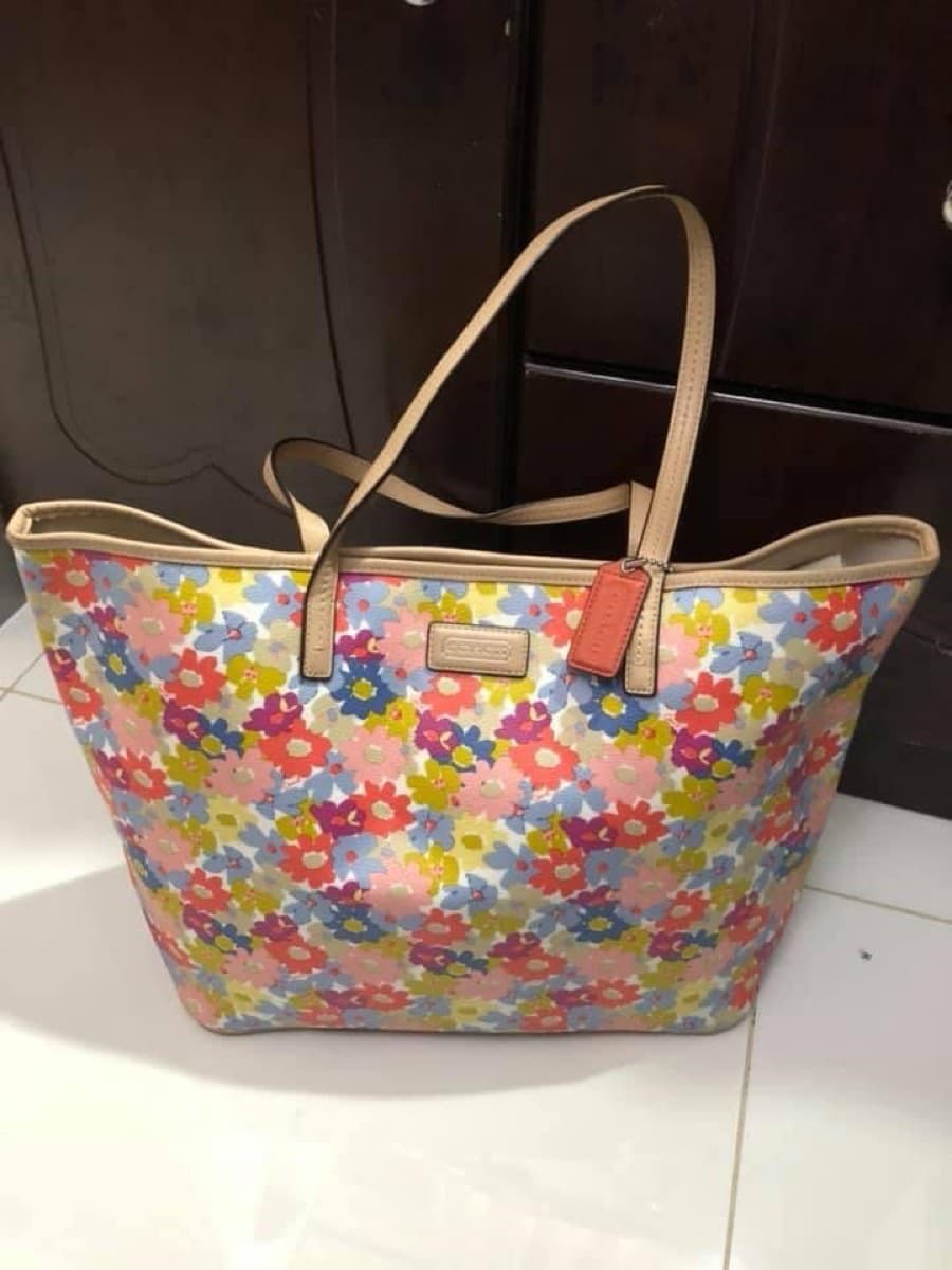 Coach Floral Canvas Tote