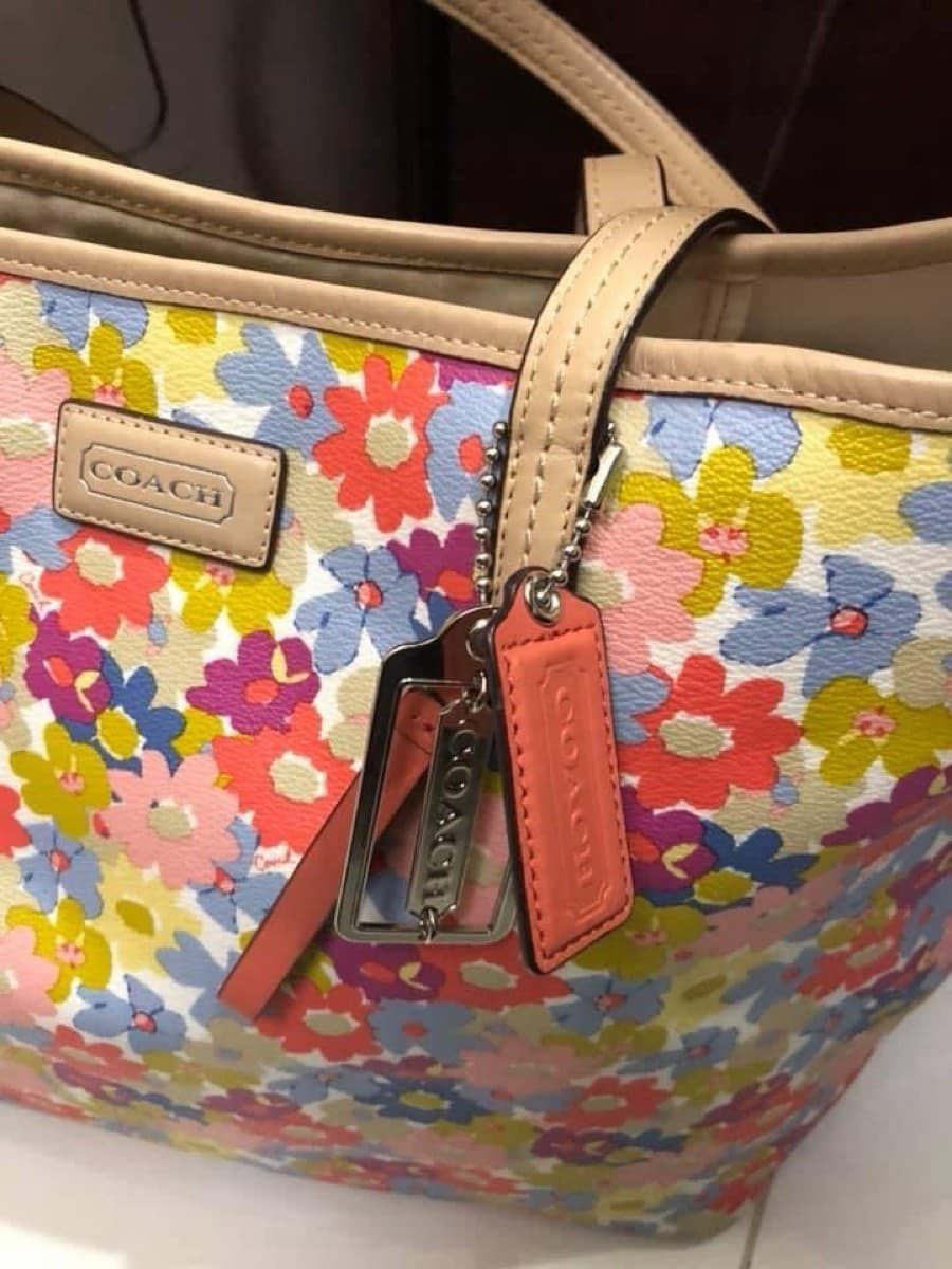 Coach Floral Canvas Tote thumbnail 4