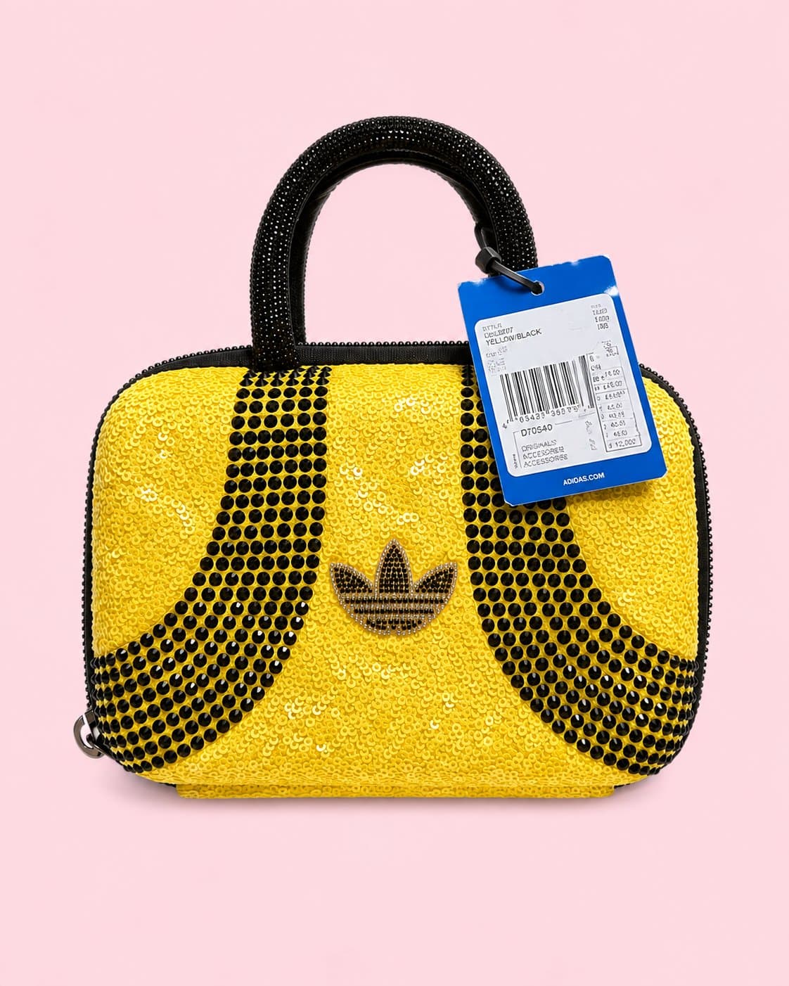 Limited Edition Adidas Originals Sequin Mini Bag – Yellow & Black ✨ - image 1