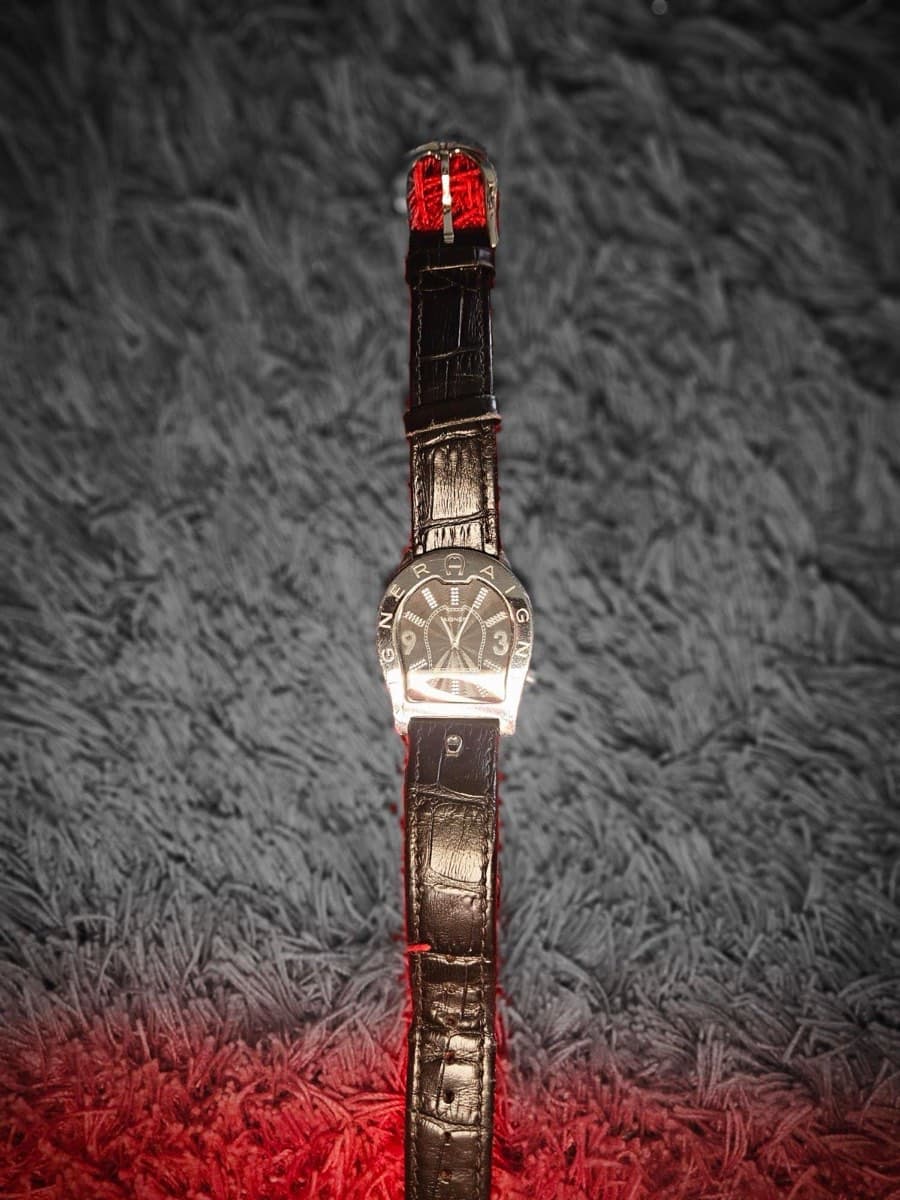 Aigner Black Leather Watch - image 1