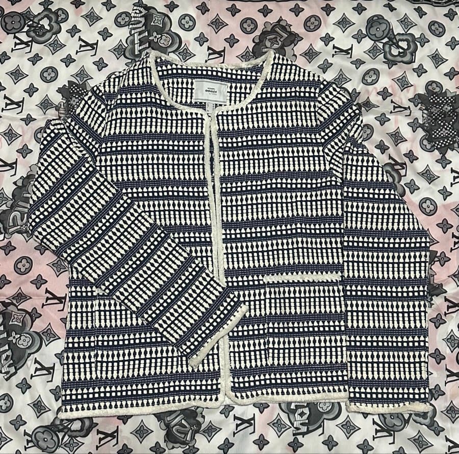 Textured Open-Front Jacket