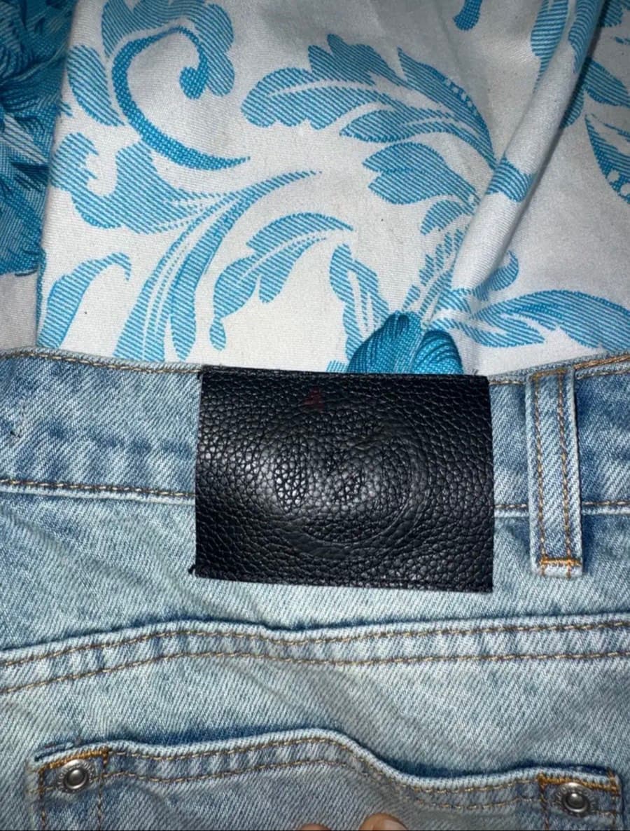 Blue washed baggy denim thumbnail 3