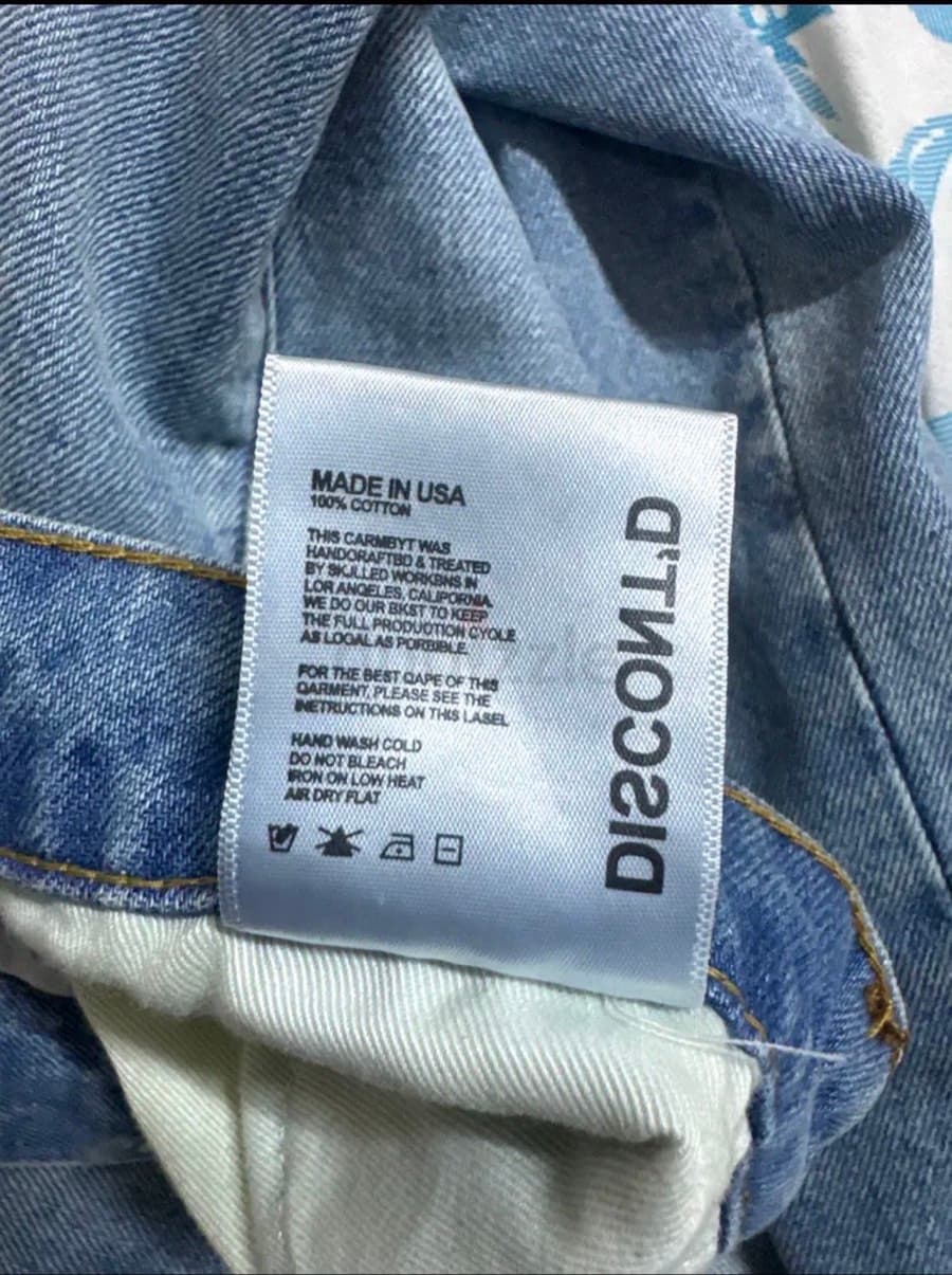 Blue washed baggy denim thumbnail 4