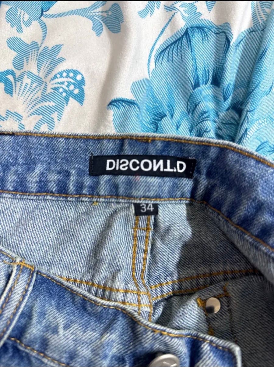 Blue washed baggy denim thumbnail 5