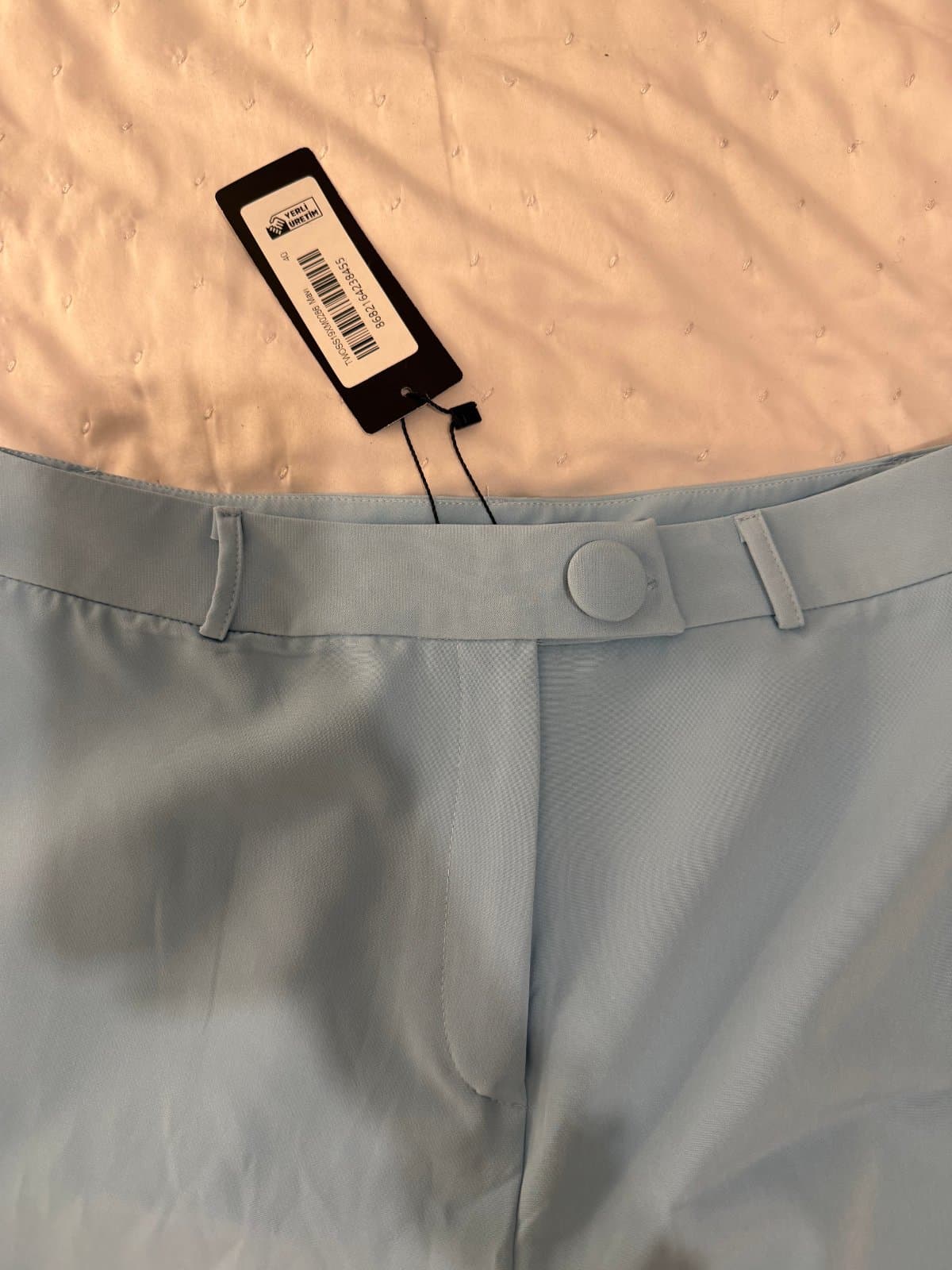 Trendyol Baby Blue Wide-Leg Tailored Trousers – Size 40 🩵 thumbnail 4