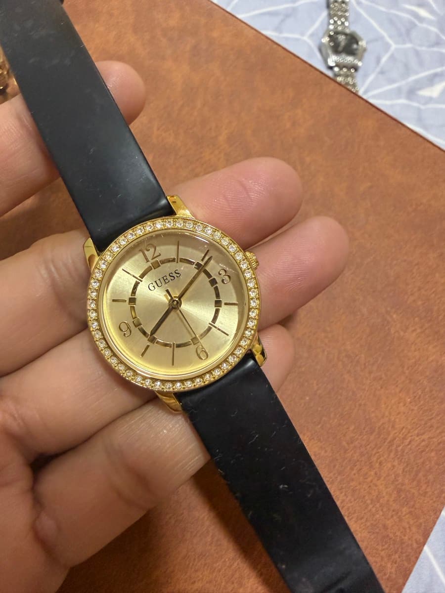 Guess Gold-Tone Crystal Watch thumbnail 2